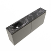 MONDIAZ TURE-DLUX 120cm toiletmeubel Smoke. EDEN wastafel Lava positie links. Met 1 kraangat. SW1104074