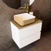 Mondiaz TOP 41 Topblad - 60x41x0.9cm - geschikt voor afdekplaat - Solid surface - Oro SW1018984