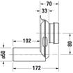 Duravit Urinoirsifon Horizontaal 50 Mm. 0051130000 SW237753