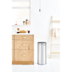 Brabantia Touch Bin Afvalemmer - 30 liter - kunststof binnenemmer - matt Steel SW1117316