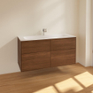 Villeroy & Boch Finion wastafelonderbouwkast met 4 laden 119.6X59.1X49.8cm v. meubelwast. 4164 C5/C1/C2/CB walnoot SW106680