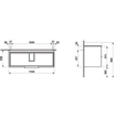 Laufen Base Pro S wastafelonderbouwkast 116x44x53cm 2 laden hout wit glanzend SW157452