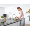 GROHE Blue Home Keukenkraan - uittrekbare L uitloop - 1-gats - filterfunctie - plat licht en bruisend water - chroom SW236967