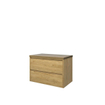 Proline Top badkamermeubelset - 80x46x55.2cm - wastafelblad - symmetrisch - MFC Ideal oak SW350365