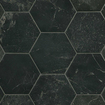 SAMPLE Fap Ceramiche Vloer- en wandtegel Hexagon Roma Grafite mat Marmer look Mat Antraciet SW736095