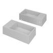 INK Versus Fontein - 36x18x9cm - wasbak rechts - 0 kraangaten - polystone wit mat OUTLETSTORE STORE33593