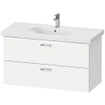 Duravit XBase Wastafelonderkast 100x45.8x56cm Standaard greep met softclose spaanplaat wit Mat SW420635