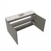 MONDIAZ TURE-DLUX 100cm toiletmeubel Smoke. EDEN wastafel Glace positie midden. Zonder kraangat. SW1103581
