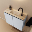 MONDIAZ TURE-DLUX 60cm toiletmeubel Clay. EDEN wastafel Frappe positie midden. Met 1 kraangat. SW1102707
