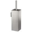Haceka Mezzo Toiletborstelhouder - wandmodel - gesloten - geborsteld chroom SW654055