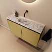 MONDIAZ TURE-DLUX 80cm toiletmeubel Oro. EDEN wastafel Glace positie midden. Zonder kraangat. SW1103423