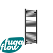 FugaFlow Eccelente Acces badkamer radiator 60x120cm recht middenaansluiting 561watt mat zwart SW1123357