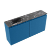 MONDIAZ TURE-DLUX 100cm toiletmeubel Jeans. EDEN wastafel Lava positie links. Zonder kraangat. SW1103862