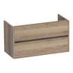 Saniclass Nexxt wastafelonderkast 100x46x55cm 2 softclose greeploze lades met 1 sifonuitsparing Hout Vintage oak SW223376