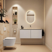 MONDIAZ TURE-DLUX 120cm toiletmeubel Linen. EDEN wastafel Frappe positie midden. Zonder kraangat. SW1102886