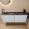 MONDIAZ TURE-DLUX 120cm toiletmeubel Clay. EDEN wastafel Lava positie links. Met 1 kraangat. SW1103785