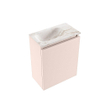 MONDIAZ TURE-DLUX 40cm toiletmeubel Rosee. EDEN wastafel Frappe positie links. Zonder kraangat. SW1102952