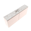 MONDIAZ TURE-DLUX 120cm toiletmeubel Rosee. EDEN wastafel Glace positie midden. Zonder kraangat. SW1103536