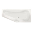 Xenz Lagoon compact ligbad - 170x75cm - met overloop - zonder afvoer - Hoekopstelling rechts - Acryl Wit SW102978