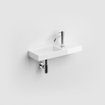 Clou Mini Wash Me fontein 56x19cm kraangat rechts Keramiek Wit SW9292