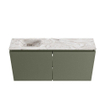 MONDIAZ TURE-DLUX 100cm toiletmeubel Army. EDEN wastafel Glace positie links. Zonder kraangat. SW1103163