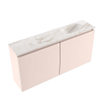 MONDIAZ TURE-DLUX 100cm toiletmeubel Rosee. EDEN wastafel Frappe positie rechts. Zonder kraangat. SW1102962