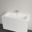 Villeroy & Boch Finion meubelwastafel 1 kraangat 100x50cm Ceramic+ met verdekte overloop stone white SW209577
