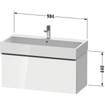 Duravit D-Neo wastafelonderkast 98.4x44x44.2cm 1 lade Noten Mat SW640776