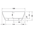 Duravit D-Neo bad 160x75x47.5cm 220liter Wit Mat SW640420