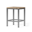 Looox Wood collection douche stool 35x30x45 met frame RVS geborsteld eiken RVS geborsteld SW73173