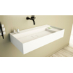 Ideavit SolidBliss Wastafel 90x45x16cm 0 kraangaten Solid surface mat wit SW420098