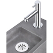 Differnz Ravo fonteinset - 38.5x18.5x25cm - Rechthoek - 1 kraangat - Recht chromen kraan - met zwart frame - beton donkergrijs SW373242
