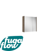 FugaFlow Eccelente Arredo spiegel badkamer spiegelkast - 60x63x16cm - inclusief zijpanelen - noten (hout) - SW1125996