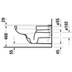 Duravit D-code wandcloset 70cm met spoelrand diepspoel wit 0295863