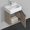 Duravit D-Neo wastafelonderkast 43.4x44x32.2cm Rechtsdraaiend 1 deur Linnen Mat SW640701