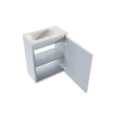 MONDIAZ TURE-DLUX 40cm toiletmeubel Clay. EDEN wastafel Ostra positie links. Met 1 kraangat. SW1104744