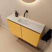 MONDIAZ TURE-DLUX 80cm toiletmeubel Ocher. EDEN wastafel Opalo positie midden. Zonder kraangat. SW1104399