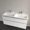 Villeroy & Boch Subway 3.0 meubelwastafel 130cm 2 krgt met overloopC+ stone white SW641530
