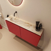 MONDIAZ TURE-DLUX 100cm toiletmeubel Fire. EDEN wastafel Frappe positie links. Zonder kraangat. SW1102785