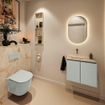 MONDIAZ TURE-DLUX 60cm toiletmeubel Greey. EDEN wastafel Frappe positie links. Zonder kraangat. SW1102774
