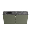 MONDIAZ TURE-DLUX 100cm toiletmeubel Army. EDEN wastafel Lava positie links. Met 1 kraangat. SW1103686