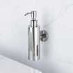 Fortifura Calvi zeepdispenser - wand - rond - chroom OUTLETSTORE STORE32471
