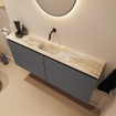 MONDIAZ TURE-DLUX 120cm toiletmeubel Dark Grey. EDEN wastafel Frappe positie midden. Zonder kraangat. SW1102721