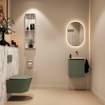MONDIAZ TURE-DLUX 40cm toiletmeubel Army. EDEN wastafel Glace positie rechts. Zonder kraangat. SW1103183
