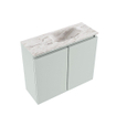MONDIAZ TURE-DLUX 60cm toiletmeubel Greey. EDEN wastafel Glace positie rechts. Met 1 kraangat. SW1103337