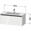 Duravit Ketho 2 wastafelonderbouwkast met 1 lade 101x48x44cm met greep antraciet eiken zwart mat SW771927