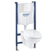 GROHE Universeel toiletset - inbouwreservoir - toiletzitting - bedieningsplaat wit - glans Wit SW710597