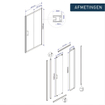 FugaFlow ID06 Quick Fit Schuifdeur - 90x190cm - 6mm veiligheidsglas - alu profiel - anti kalk - mat zwart SW999904