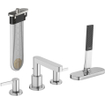 Hansgrohe Finoris afdekset 4-gats badkraan met s-box chroom SW651142