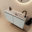 MONDIAZ TURE-DLUX 80cm toiletmeubel Greey. EDEN wastafel Glace positie rechts. Met 1 kraangat. SW1103330